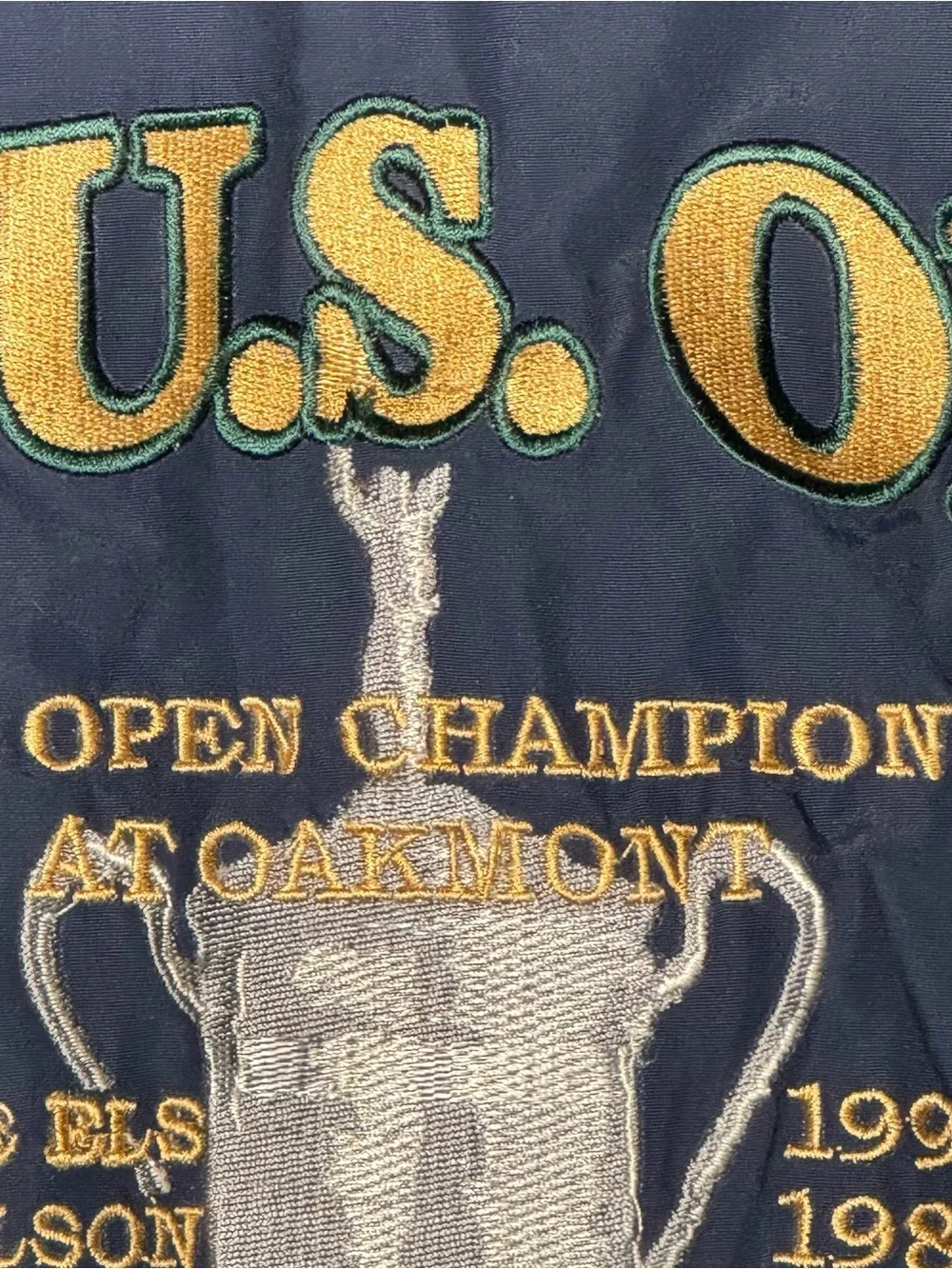 US Open Oakmont Blue Embroidered Zip Windbreaker Golf Jacket Men’s Large
